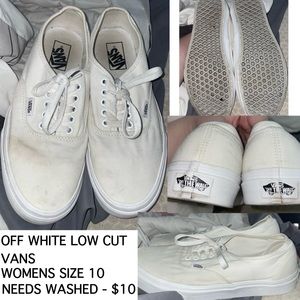 off white low cut vans
